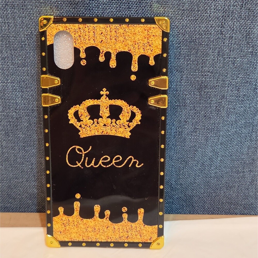 Boutique Samsung Galaxy Queen Crown Gold Square Case Shockproof - Picture 16 of 16